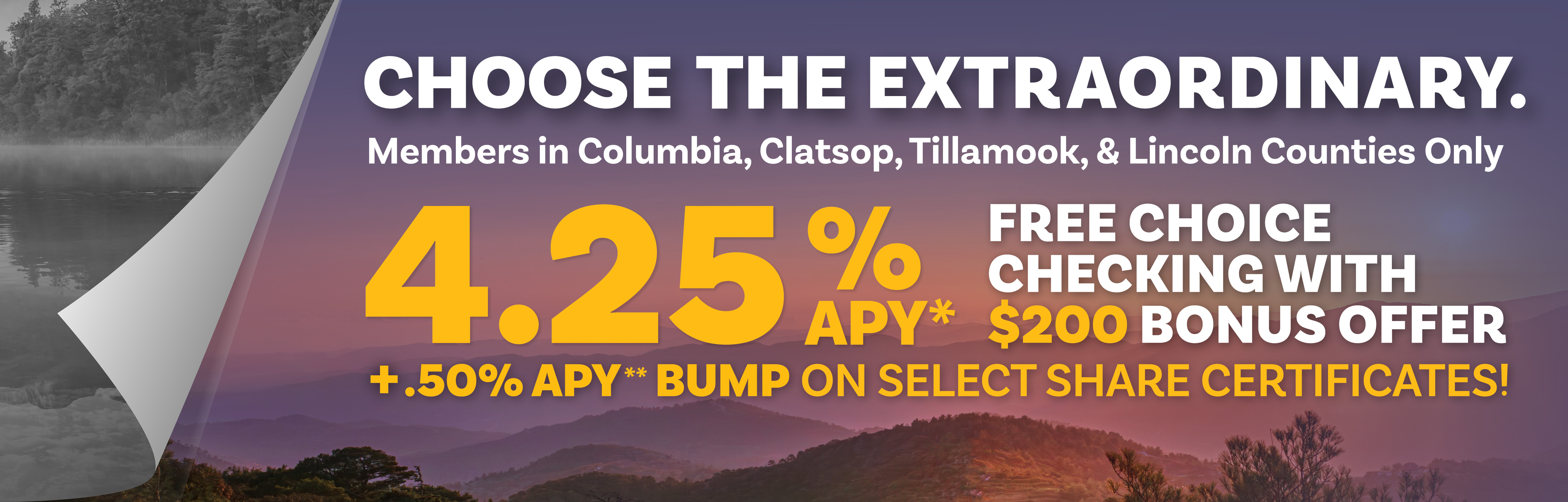 Leave the ordinary. Choose Extraordinary.