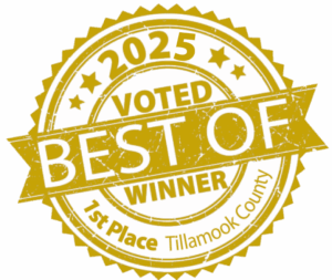 Voted Best of 2025. 1st Place Winner Tillamook County.