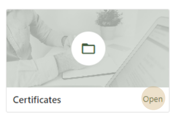 Screen capture showing the open link