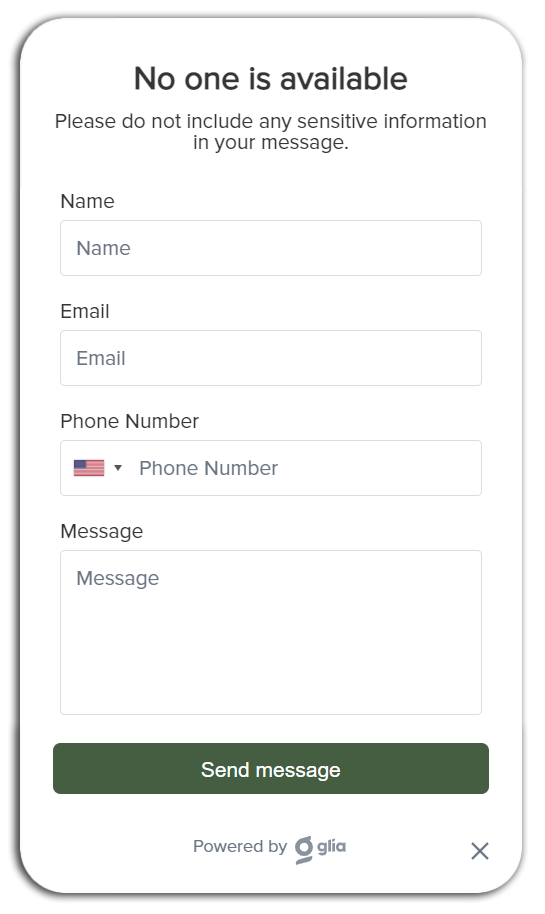 no one is available screenshot